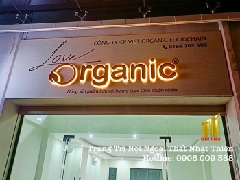 Chữ nổi mica có đèn